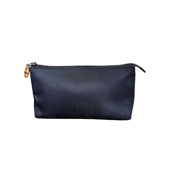 Gucci Bamboo Black Nylon Cosmetics Pouch Bag - Picture 2 of 16